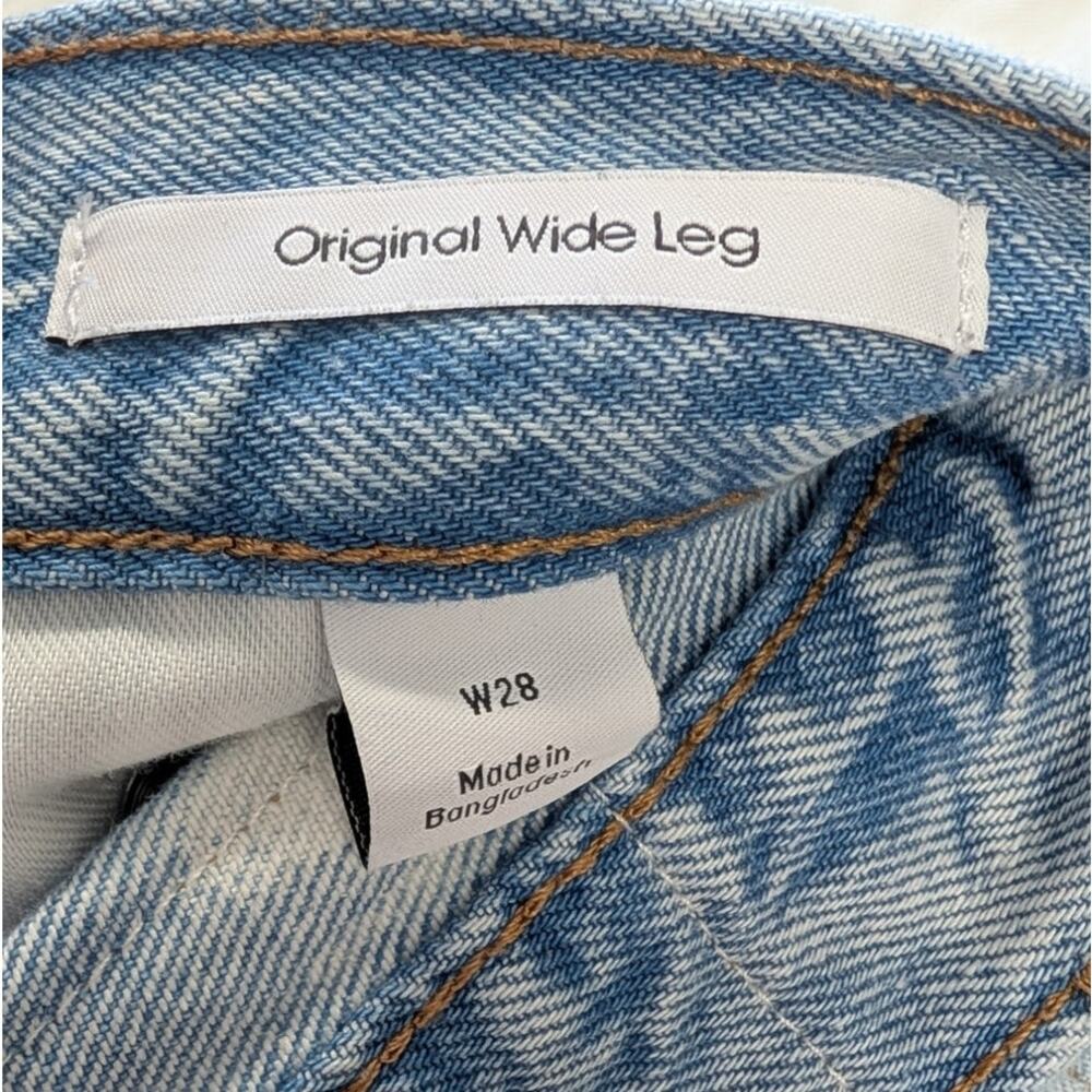 Calvin Klein Original Wide Leg Jeans Womens 28 Tie Dye Denim High-rise - Picture 5 of 10